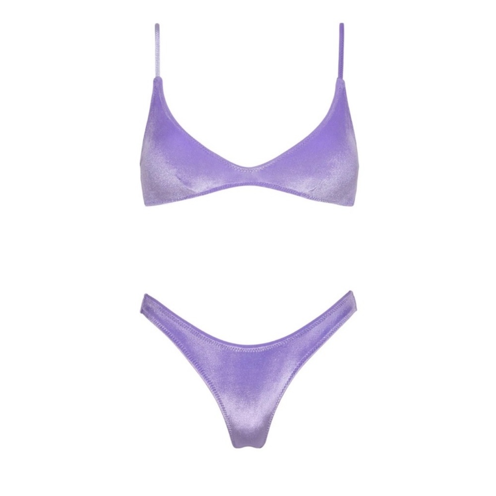 Triangl Maia Bikini Set in Purple Velvet